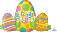 29" Happy Easter Egg Trio SuperShape Foil Balloon