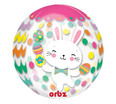 15" Easter Bunny on Dots Orbz Balloon