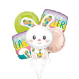 Spotted Easter Bunny Foil Balloon Bouquet