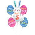 Funny Bunny Easter Foil Balloon Bouquet