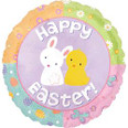 18" Cute Bunny & Chick Easter Balloon
