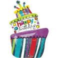 Funky Birthday Cake Holographic Birthday Cake