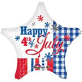 18" Happy 4th of July Balloon