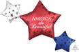 Anagram 39330 Satin Infused Patriotic Star Trio Foil Balloon
UPC  026635393300