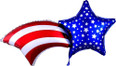 Anagram 37254 27" Patriotic Stars and Stripes Shooting Star Balloon
 UPC  026635372541 
