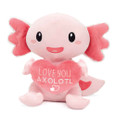 10" Axolotl Holding I Love You Axolotl Heart