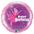 18" Birthday Ballerina Balloon