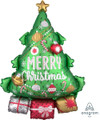 34" Christmas Tree with Garland Foil Multi-Balloon