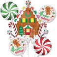 GingerBread House and Holiday Cookies Balloon Bouquet
