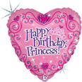 18" Happy Birthday Princess Holographic