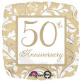 18" Gold Elegant Scroll 50th Anniversary