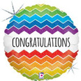 18" Chevron Congratulations Holographic