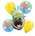 Get Well Pug Helium Filled Balloon Bouquet