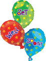 40" Get Well Balloon Trio Holographic 