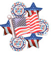 Welcome home Patriotic Stars With Flag Bouquet