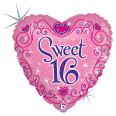 18" Sweet 16 Sparkles Foil Balloon