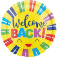 18" Welcome Back Colorful Stripes