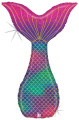 46" Glitter Mermaid Tail