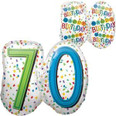 25" Rainbow Birthday 70 Supershape