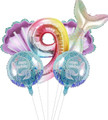 9th Birthday Mermaid Balloon Bouquet