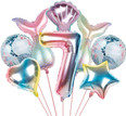 7th Birthday Mermaid Balloon Bouquet