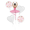 Ballerina Girl Birthday Balloon Bouquet v2