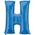 32" Letter "H" Blue Balloon