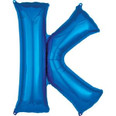 32" Letter "K" Blue Balloon
