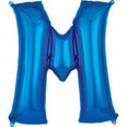 32" Letter "M" Blue Balloon