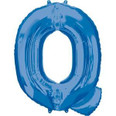 32" Letter "Q" Blue Balloon