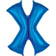 32" Letter "X" Blue Balloon
