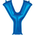 32" Letter "Y" Blue Balloon