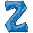 32" Letter "Z" Blue Balloon