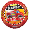 18″ Happy Birthday Fire Truck – Foil Balloon