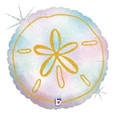 Betallic 18" Holographic Balloon Glitter Sand Dollar Foil Balloon