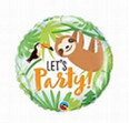 18" Let's Party Birthday Sloth Balloon