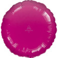 18" Metallic Fuchsia Round-Circle Foil Balloon