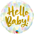 18" Round Hello Baby! Foil Balloon