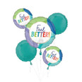 Cutout Collage Feel Better Bouquet of Foil Balloons