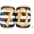 25" Jumbo Pink & Gold Milestone 70 Holographic Foil Balloon