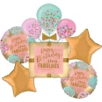 Happy Birthday Stay Fabulous Satin Balloon Bouquet