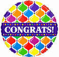 28" Congrats! Primary Pattern Balloon