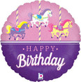 18" Carousel Hourse Birthday Foil Balloon