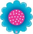 18" Spring Flowers Blue Foil Balloon by Betallic