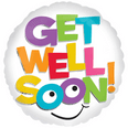Get Well Colorful Letters 18" Balloon