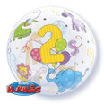 22" Age 2 Jungle Animals Bubble Balloon