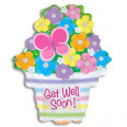 Get Well Soon Basket of Blooms BalloonBloom