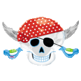 Pirate Party Skull Super Shape 