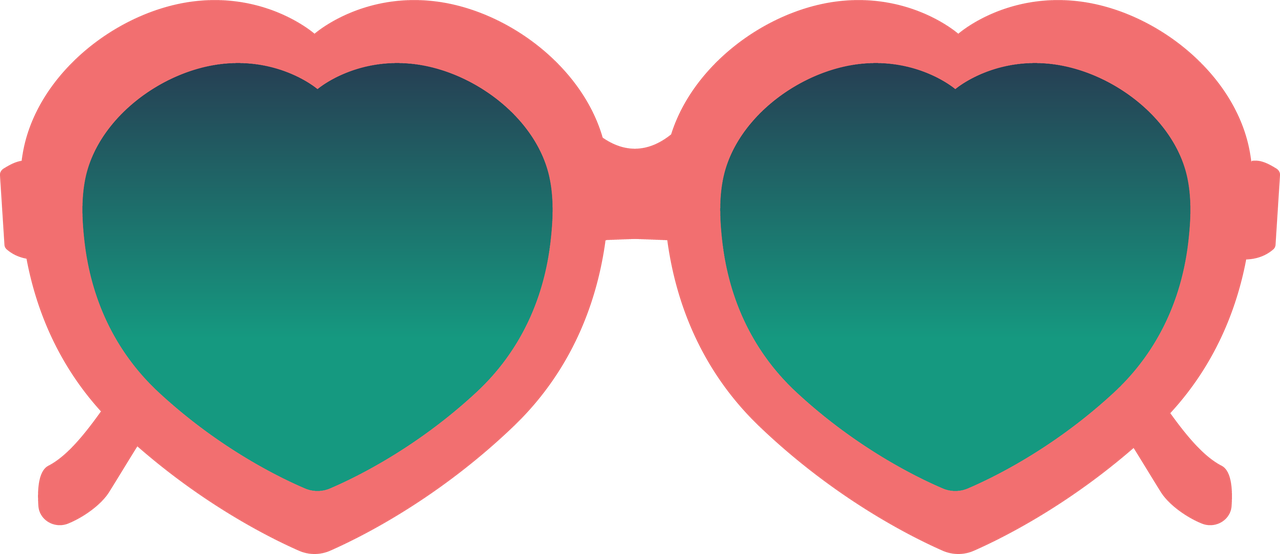 Download Heart Sunglasses SVG Cut File - Snap Click Supply Co.