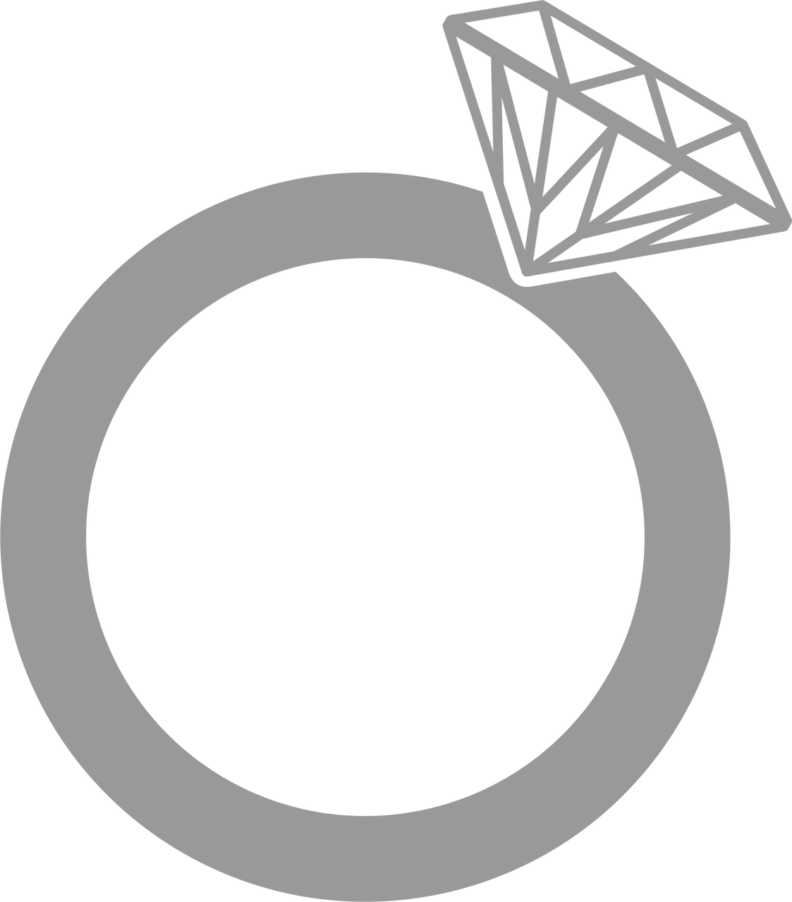 Diamond Ring #2 SVG Cut File - Snap Click Supply Co.